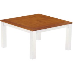 Esstisch 140x140 Rio Classico Kirschbaum Weiss massiver Pinien Holztisch - Tischplatte mit Sperrholzeinlage