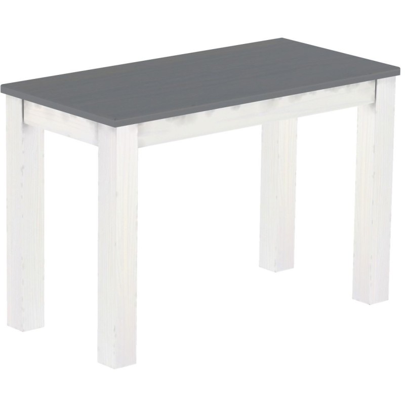 Esstisch 115x56 Rio Classico Seidengrau Weiss massiver Pinien Holztisch