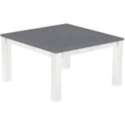 Esstisch 140x140 Rio Classico Seidengrau Weiss massiver Pinien Holztisch - Tischplatte mit Sperrholzeinlage