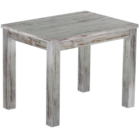 Esstisch 100x73 Rio Classico Shabby Eiche massiver Pinien Holztisch - vorgerichtet für Ansteckplatten - Tisch ausziehbar
