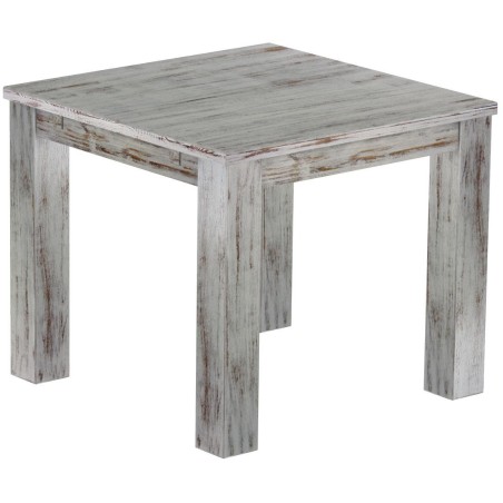 Esstisch 90x90 Rio Classico Shabby Eiche massiver Pinien Holztisch - vorgerichtet für Ansteckplatten - Tisch ausziehbar