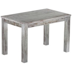 Esstisch 120x73 Rio Classico Shabby Eiche massiver Pinien Holztisch - vorgerichtet für Ansteckplatten - Tisch ausziehbar