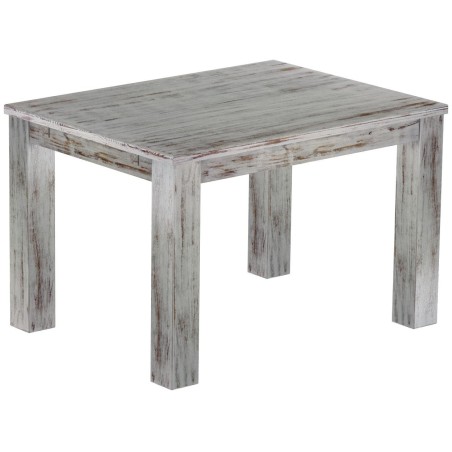 Esstisch 120x90 Rio Classico Shabby Eiche massiver Pinien Holztisch - vorgerichtet für Ansteckplatten - Tisch ausziehbar