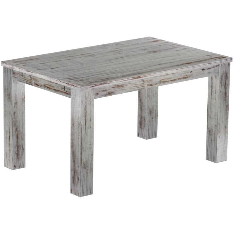 Esstisch 140x90 Rio Classico Shabby Eiche massiver Pinien Holztisch - vorgerichtet für Ansteckplatten - Tisch ausziehbar
