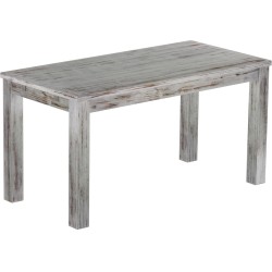 Esstisch 150x73 Rio Classico Shabby Eiche massiver Pinien Holztisch - vorgerichtet für Ansteckplatten - Tisch ausziehbar