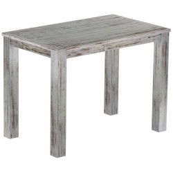 Esstisch 150x90 Rio Classico Shabby Eiche massiver Pinien Holztisch - vorgerichtet für Ansteckplatten - Tisch ausziehbar