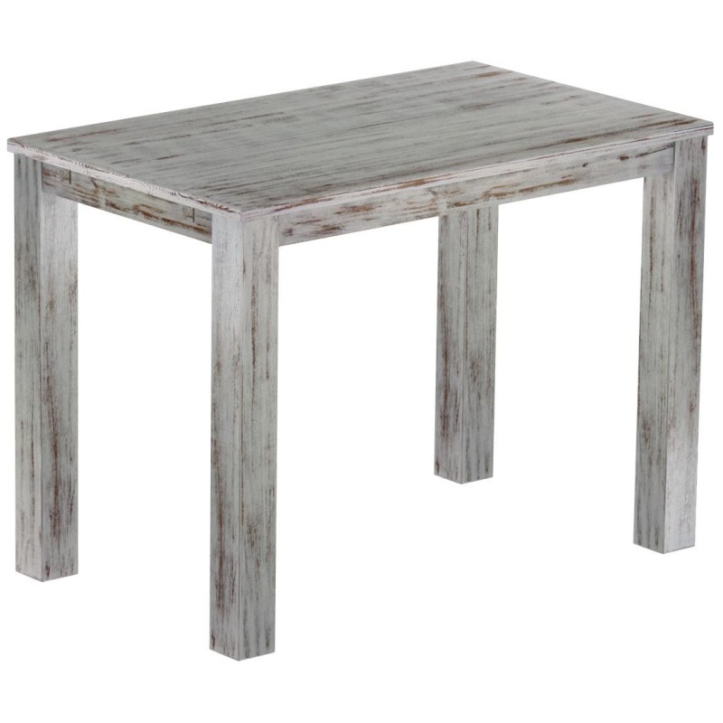 Esstisch 150x90 Rio Classico Shabby Eiche massiver Pinien Holztisch - vorgerichtet für Ansteckplatten - Tisch ausziehbar