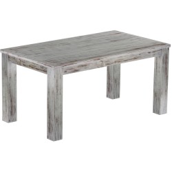Esstisch 160x90 Rio Classico Shabby Eiche massiver Pinien Holztisch - vorgerichtet für Ansteckplatten - Tisch ausziehbar
