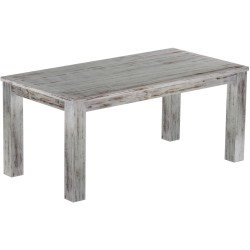 Esstisch 180x90 Rio Classico Shabby Eiche massiver Pinien Holztisch - vorgerichtet für Ansteckplatten - Tisch ausziehbar