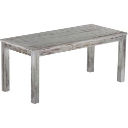 Esstisch 180x80 Rio Classico Shabby Eiche massiver Pinien Holztisch - vorgerichtet für Ansteckplatten - Tisch ausziehbar