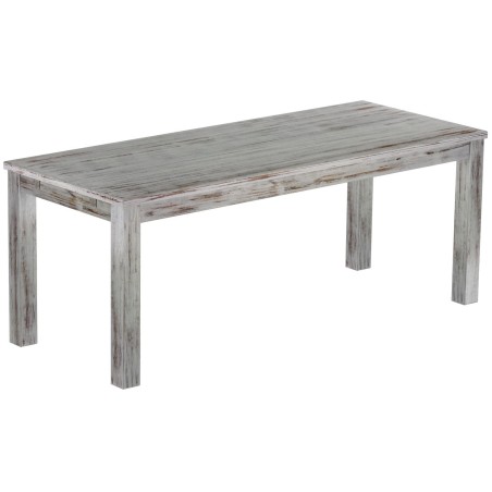 Esstisch 200x80 Rio Classico Shabby Eiche massiver Pinien Holztisch - vorgerichtet für Ansteckplatten - Tisch ausziehbar