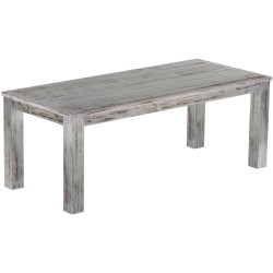 Esstisch 208x90 Rio Classico Shabby Eiche massiver Pinien Holztisch - vorgerichtet für Ansteckplatten - Tisch ausziehbar