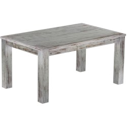 Esstisch 160x100 Rio Classico Shabby Eiche massiver Pinien Holztisch - vorgerichtet für Ansteckplatten - Tisch ausziehbar