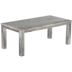 Esstisch 200x100 Rio Classico Shabby Eiche massiver Pinien Holztisch - vorgerichtet für Ansteckplatten - Tisch ausziehbar