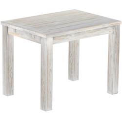 Esstisch 100x73 Rio Classico Shabby Brasil massiver Pinien Holztisch - vorgerichtet für Ansteckplatten - Tisch ausziehbar