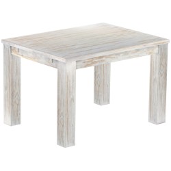 Esstisch 120x90 Rio Classico Shabby Brasil massiver Pinien Holztisch - vorgerichtet für Ansteckplatten - Tisch ausziehbar