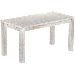 Esstisch 150x73 Rio Classico Shabby Brasil massiver Pinien Holztisch - vorgerichtet für Ansteckplatten - Tisch ausziehbar