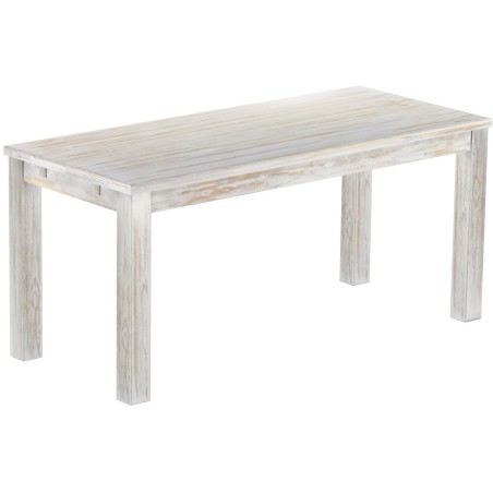 Esstisch 170x73 Rio Classico Shabby Brasil massiver Pinien Holztisch - vorgerichtet für Ansteckplatten - Tisch ausziehbar