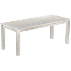 Esstisch 200x80 Rio Classico Shabby Brasil massiver Pinien Holztisch - vorgerichtet für Ansteckplatten - Tisch ausziehbar