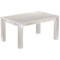 Esstisch 160x100 Rio Classico Shabby Brasil massiver Pinien Holztisch - vorgerichtet für Ansteckplatten - Tisch ausziehbar