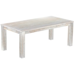Esstisch 200x100 Rio Classico Shabby Brasil massiver Pinien Holztisch - vorgerichtet für Ansteckplatten - Tisch ausziehbar