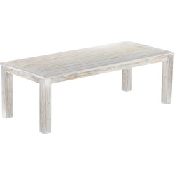 Esstisch 240x100 Rio Classico Shabby Brasil massiver Pinien Holztisch - vorgerichtet für Ansteckplatten - Tisch ausziehbar
