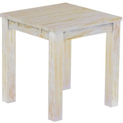 Esstisch 73x73 Rio Classico Shabby Honig massiver Pinien Holztisch - vorgerichtet für Ansteckplatten - Tisch ausziehbar