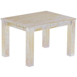 Esstisch 120x90 Rio Classico Shabby Honig massiver Pinien Holztisch - vorgerichtet für Ansteckplatten - Tisch ausziehbar