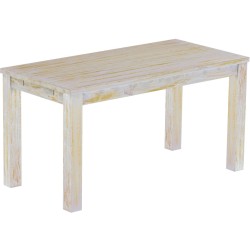 Esstisch 150x73 Rio Classico Shabby Honig massiver Pinien Holztisch - vorgerichtet für Ansteckplatten - Tisch ausziehbar