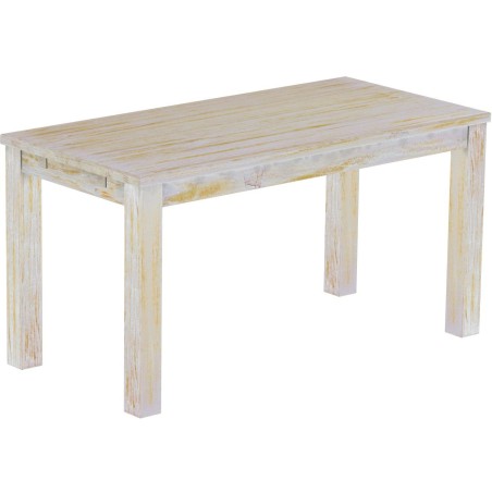 Esstisch 150x73 Rio Classico Shabby Honig massiver Pinien Holztisch - vorgerichtet für Ansteckplatten - Tisch ausziehbar