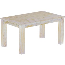 Esstisch 150x90 Rio Classico Shabby Honig massiver Pinien Holztisch - vorgerichtet für Ansteckplatten - Tisch ausziehbar