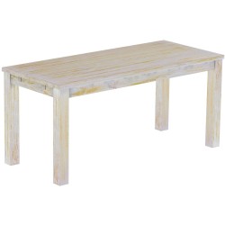 Esstisch 170x73 Rio Classico Shabby Honig massiver Pinien Holztisch - vorgerichtet für Ansteckplatten - Tisch ausziehbar