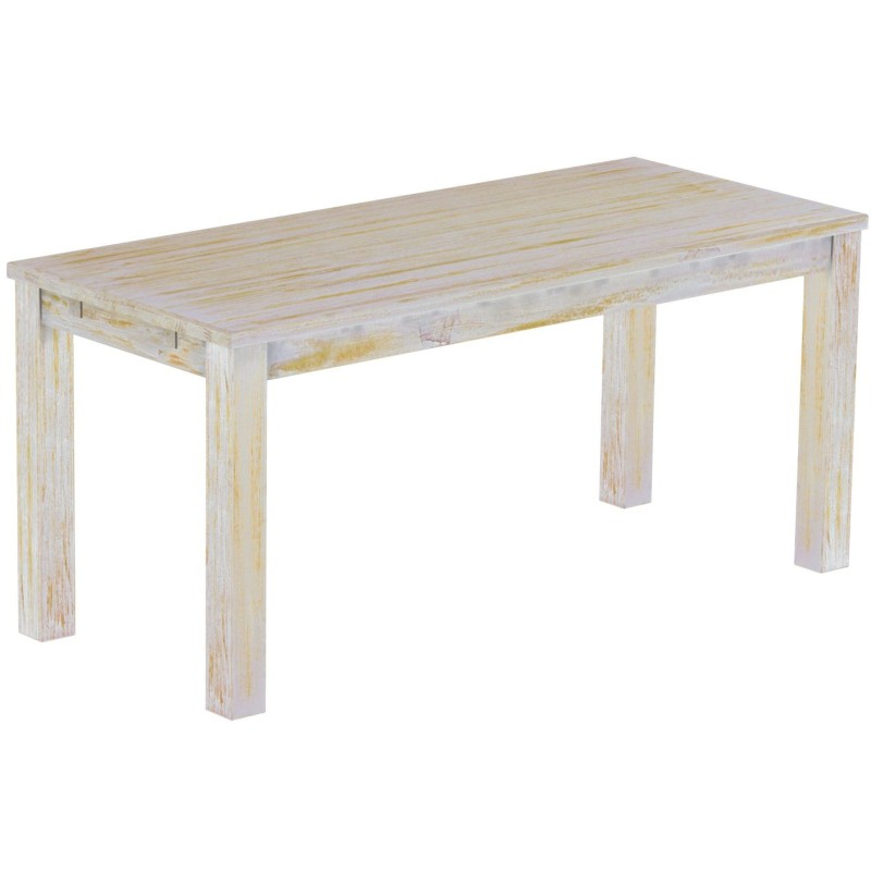 Esstisch 170x73 Rio Classico Shabby Honig massiver Pinien Holztisch - vorgerichtet für Ansteckplatten - Tisch ausziehbar