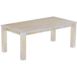 Esstisch 200x100 Rio Classico Shabby Honig massiver Pinien Holztisch - vorgerichtet für Ansteckplatten - Tisch ausziehbar