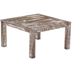 Esstisch 140x140 Rio Classico Shabby Antik Eiche massiver Pinien Holztisch - Tischplatte mit Sperrholzeinlage