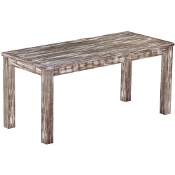 Esstisch 170x73 Rio Classico Shabby Antik Eiche massiver Pinien Holztisch - vorgerichtet für Ansteckplatten - Tisch ausziehbar