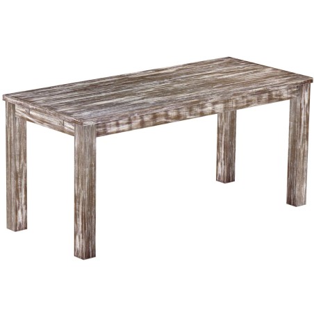 Esstisch 170x73 Rio Classico Shabby Antik Eiche massiver Pinien Holztisch - vorgerichtet für Ansteckplatten - Tisch ausziehbar