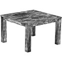 Esstisch 120x120 Rio Classico Shabby Antik Ebenholz massiver Pinien Holztisch - vorgerichtet für Ansteckplatten - Tisch ausziehb