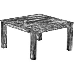 Esstisch 140x140 Rio Classico Shabby Antik Ebenholz massiver Pinien Holztisch - Tischplatte mit Sperrholzeinlage