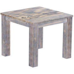 Esstisch 90x90 Rio Classico Zebra Afrika massiver Pinien Holztisch - vorgerichtet für Ansteckplatten - Tisch ausziehbar