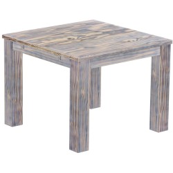 Esstisch 100x100 Rio Classico Zebra Afrika massiver Pinien Holztisch - vorgerichtet für Ansteckplatten - Tisch ausziehbar