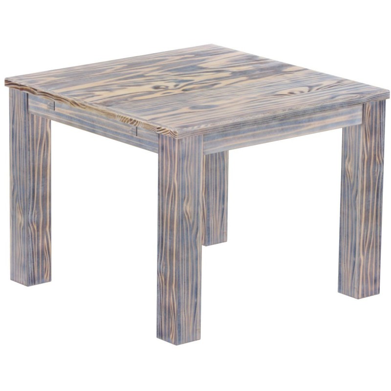 Esstisch 100x100 Rio Classico Zebra Afrika massiver Pinien Holztisch - vorgerichtet für Ansteckplatten - Tisch ausziehbar