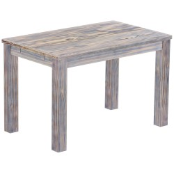 Esstisch 120x73 Rio Classico Zebra Afrika massiver Pinien Holztisch - vorgerichtet für Ansteckplatten - Tisch ausziehbar