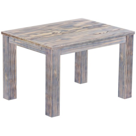 Esstisch 120x90 Rio Classico Zebra Afrika massiver Pinien Holztisch - vorgerichtet für Ansteckplatten - Tisch ausziehbar