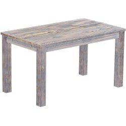 Esstisch 140x80 Rio Classico Zebra Afrika massiver Pinien Holztisch - vorgerichtet für Ansteckplatten - Tisch ausziehbar