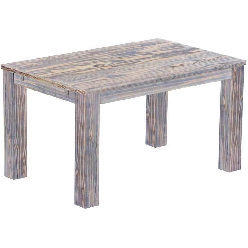 Esstisch 140x90 Rio Classico Zebra Afrika massiver Pinien Holztisch - vorgerichtet für Ansteckplatten - Tisch ausziehbar