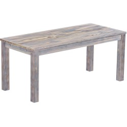 Esstisch 180x80 Rio Classico Zebra Afrika massiver Pinien Holztisch - vorgerichtet für Ansteckplatten - Tisch ausziehbar