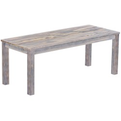 Esstisch 200x80 Rio Classico Zebra Afrika massiver Pinien Holztisch - vorgerichtet für Ansteckplatten - Tisch ausziehbar