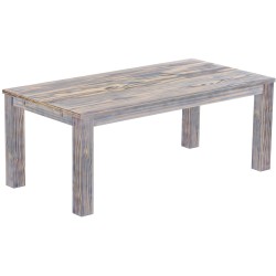 Esstisch 200x100 Rio Classico Zebra Afrika massiver Pinien Holztisch - vorgerichtet für Ansteckplatten - Tisch ausziehbar