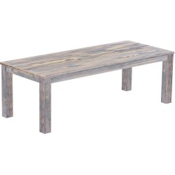 Esstisch 240x100 Rio Classico Zebra Afrika massiver Pinien Holztisch - vorgerichtet für Ansteckplatten - Tisch ausziehbar